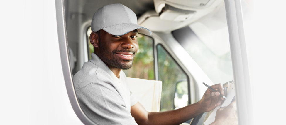 a man with at his car listing