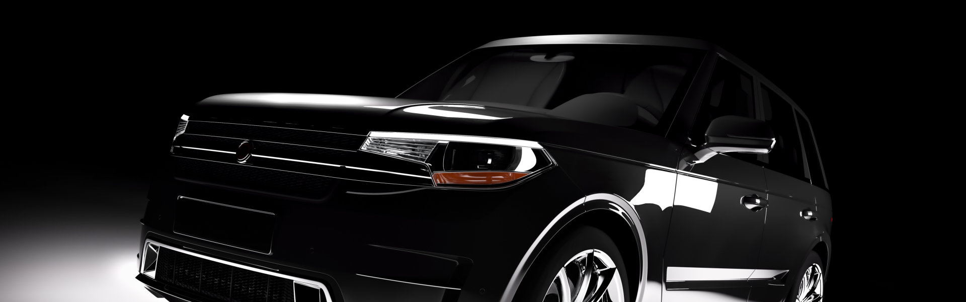Modern black SUV car